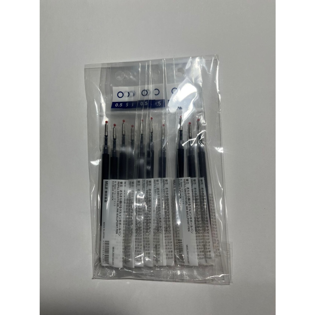 4 Pens/ 10 Refills Japan MUJl Stationery Press Pen 0.5mm/0.38mm Gel Pen