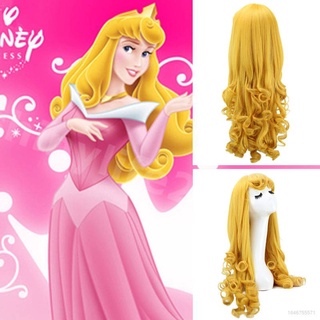 HAWEE Princess Aurora Girls' Wig, Cosplay Costume Wig 