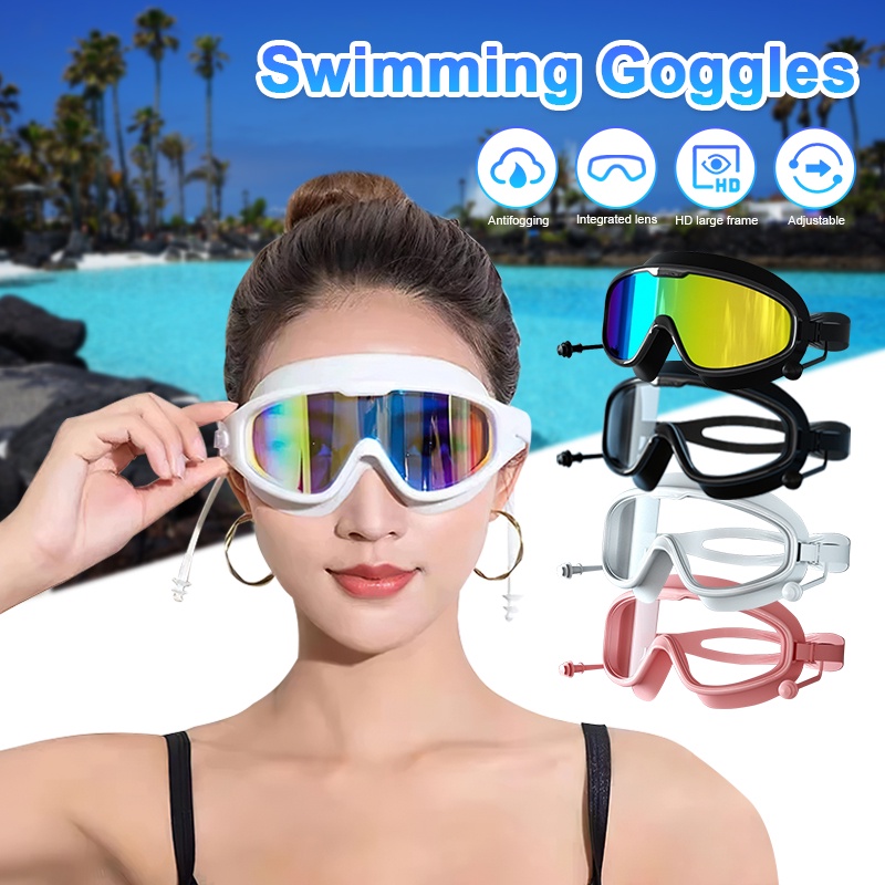 Swimming Goggles Adults Waterproof Swim Diving Mask Eyewear Antifog