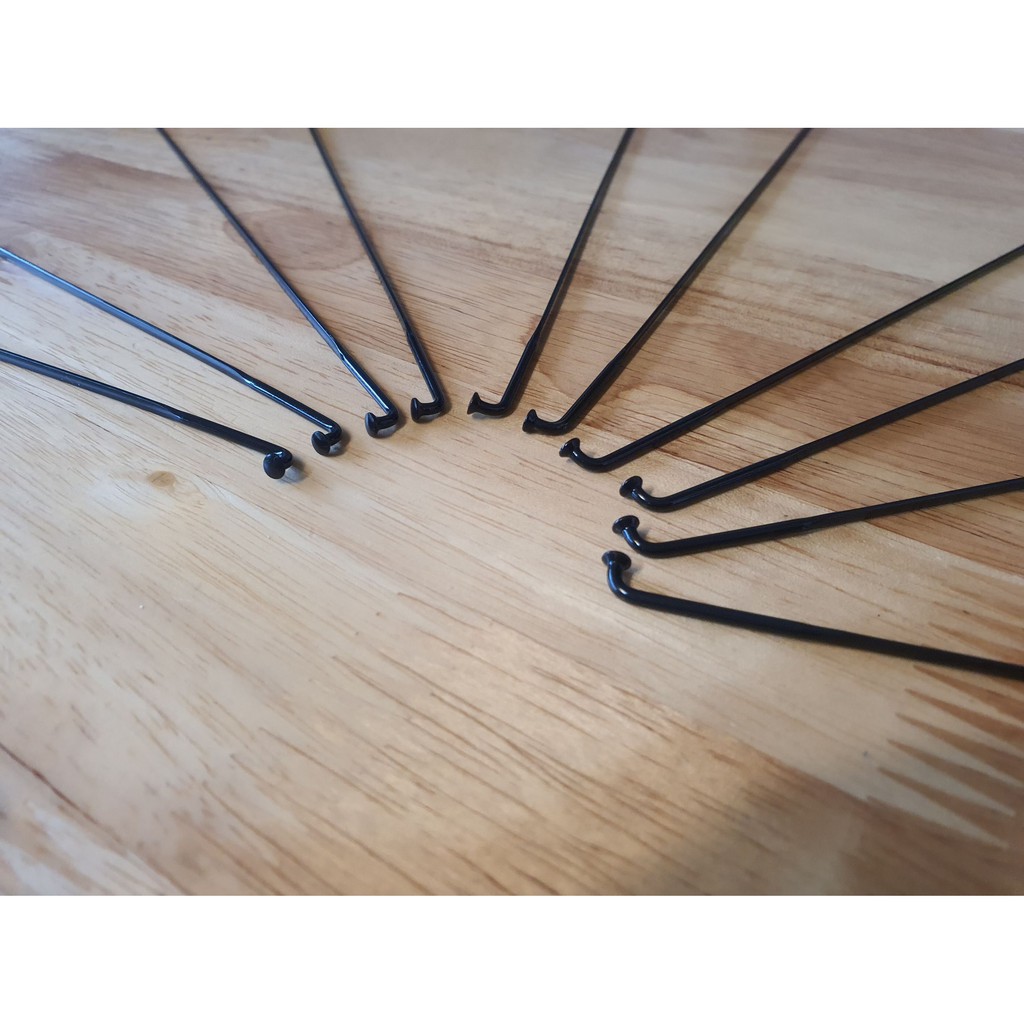 Sapim CX-Ray Bladed J-Bend Spoke - 260mm Length, Black Finish - Individual Spoke For Wheel Building