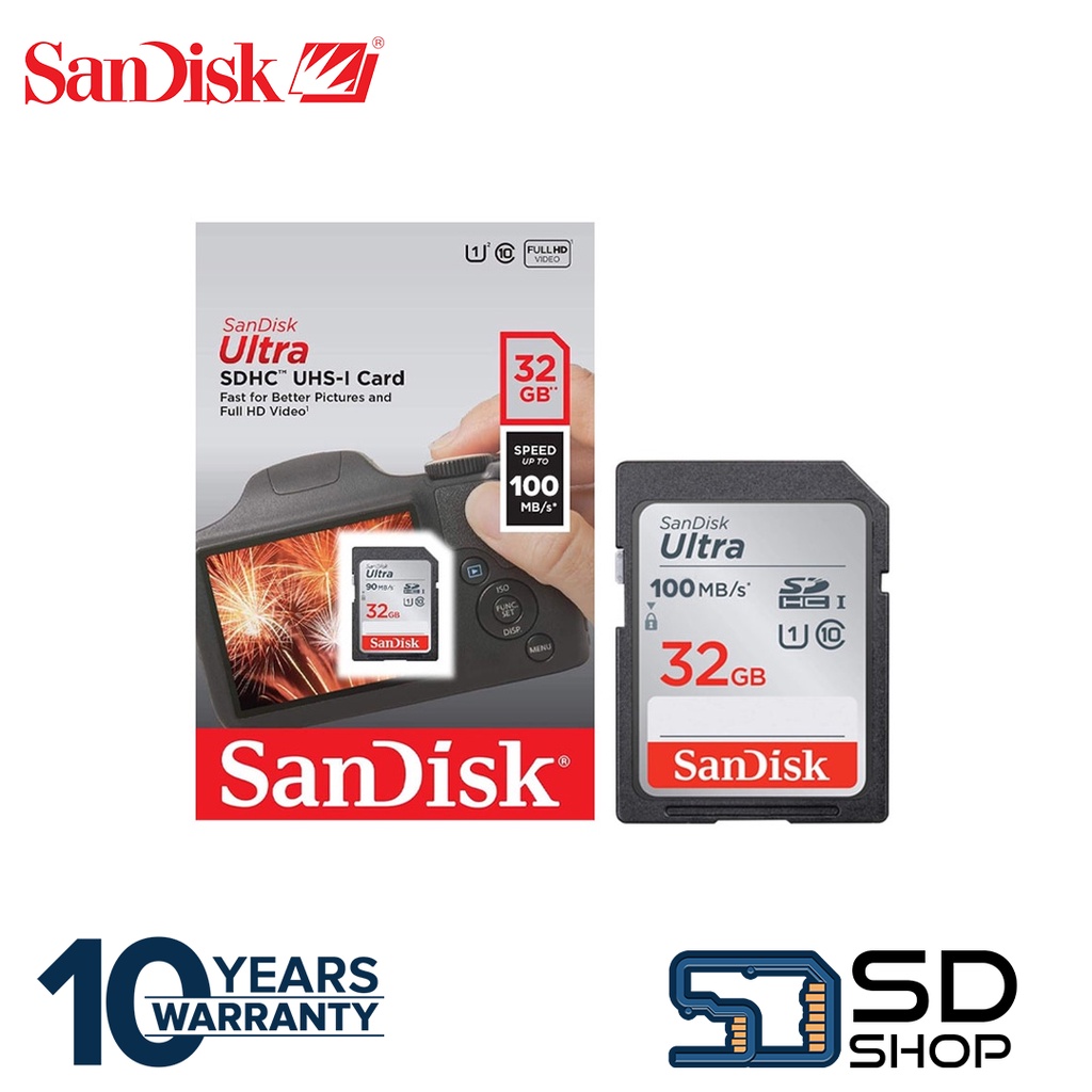 SanDisk Ultra 32gb Sd Card Sdsdunr Sdhc UHS-I Memory [C10 U1 Full Hd ...