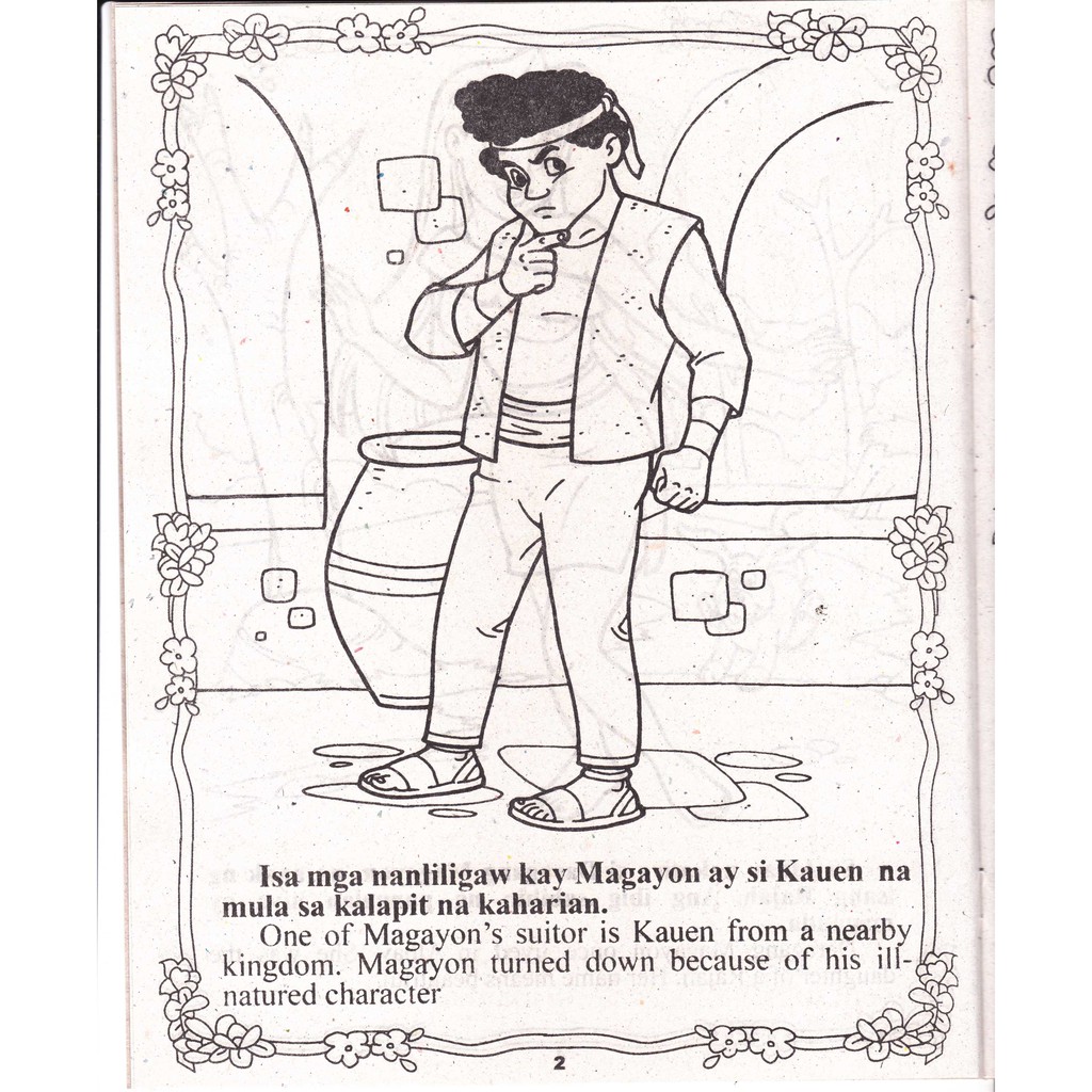 Story Book / Coloring Book English Tagalog ( Ang alamat ng Mayon ...