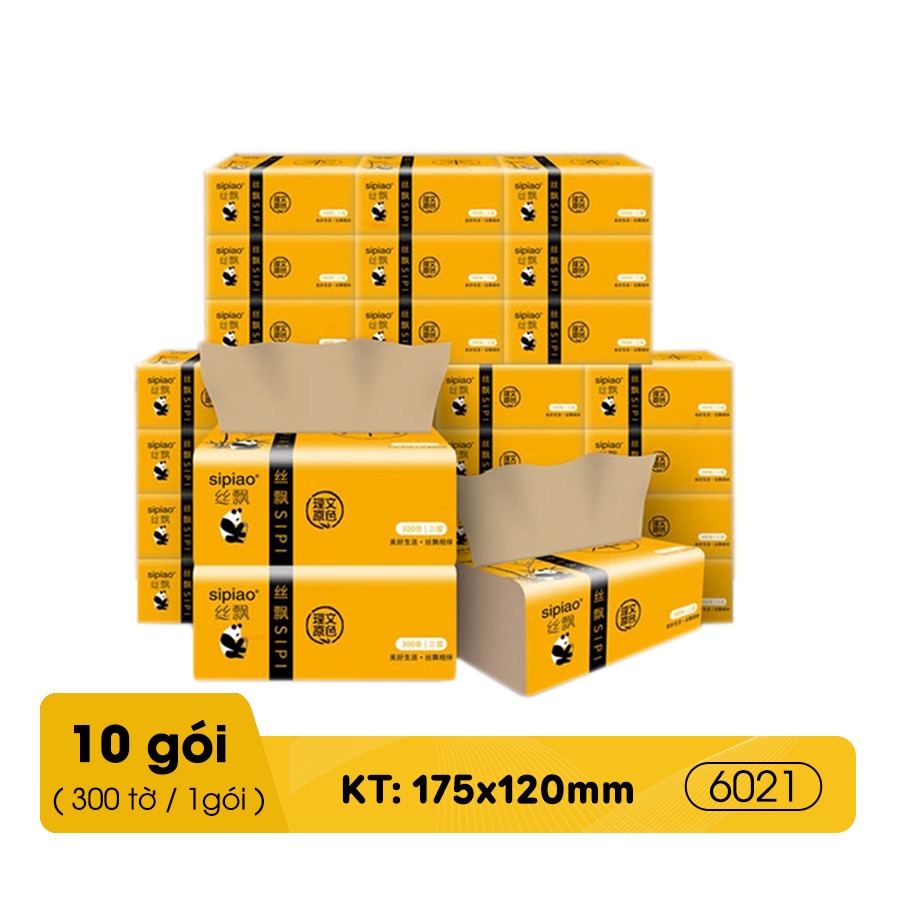 Sipiao Panda Tissue Paper 10 Packs Of 6021 Code, Full Standard 300