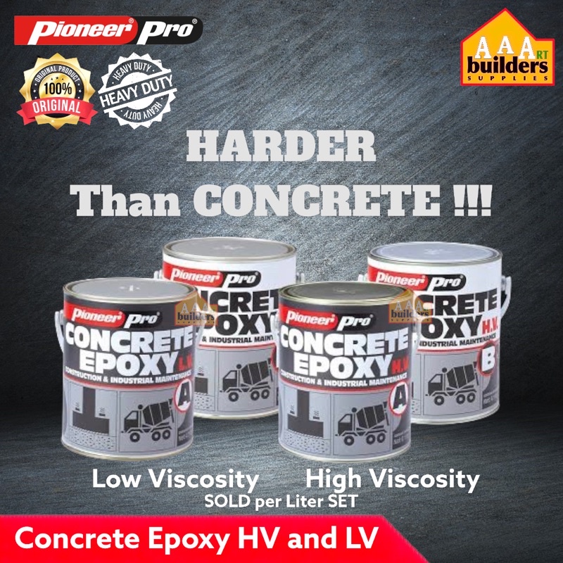 Pioneer Pro Concrete Epoxy HV LV Liter SET Shopee Philippines