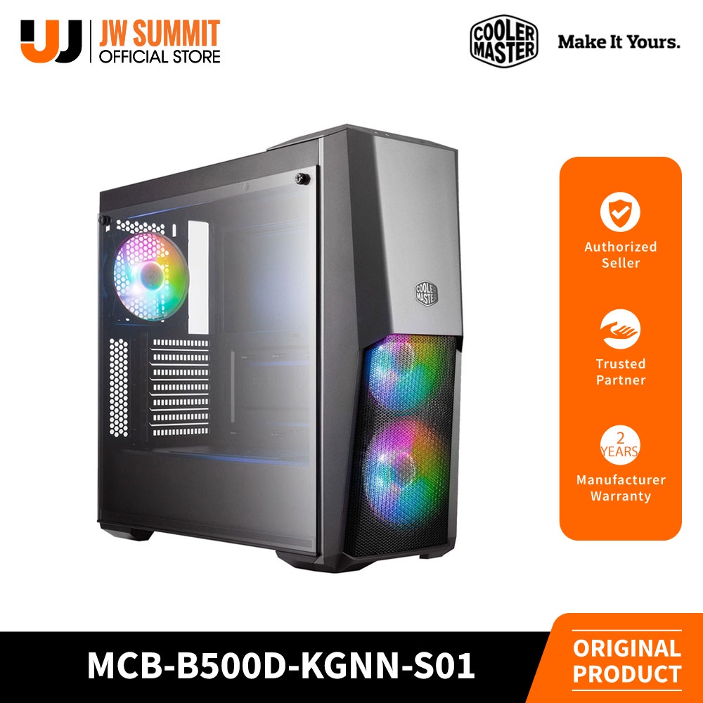Cooler Master MasterBox MB500 ARGB Mid Tower Gaming Desktop Case (MCB