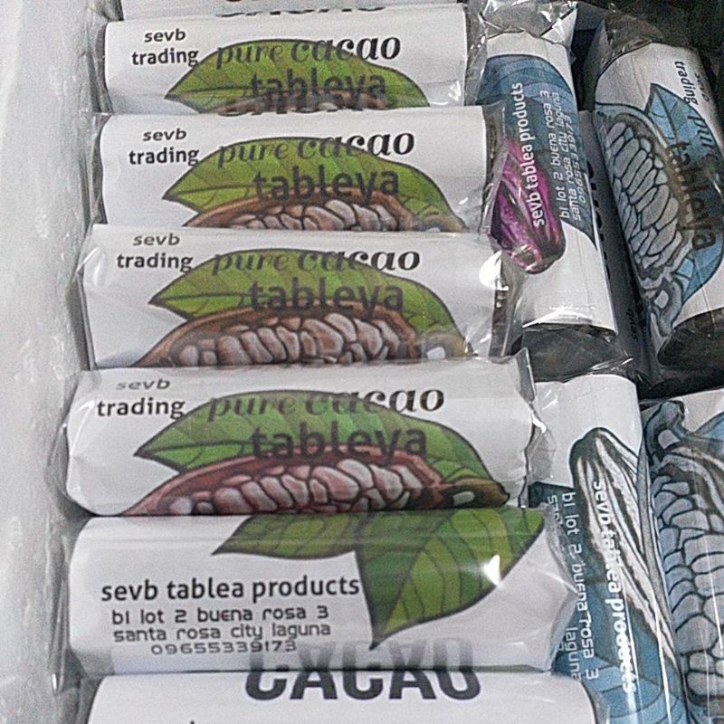 pure cacao tableya (sevb tablea products)10pcs per pack unfermented ...