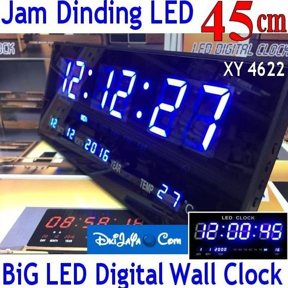 Xy 4622 Large DIGITAL WALL CLOCK LED CLOCK WALL 45cm Lc | Shopee ...