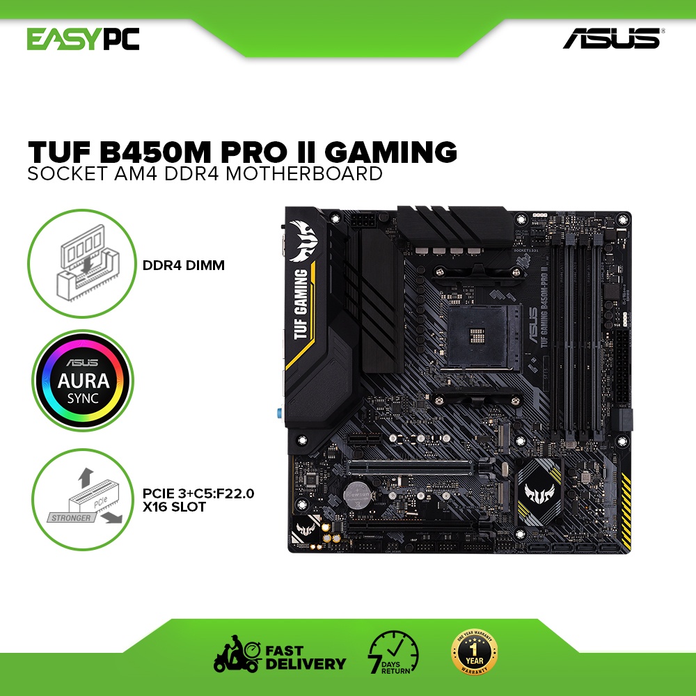 Asus TUF B450M Pro II Gaming Socket Am4 Ddr4 Motherboard,AMD B450 (AM4 ...