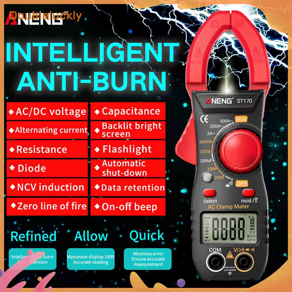 Digital Clamp Meter AC Current multi tester DC/AC Voltage Ammeter