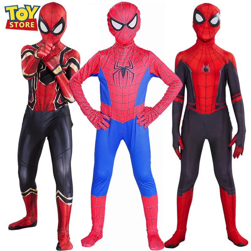 Cosplay Halloween Spiderman Far From Home Costume Zentai Suit Bodysuit ...