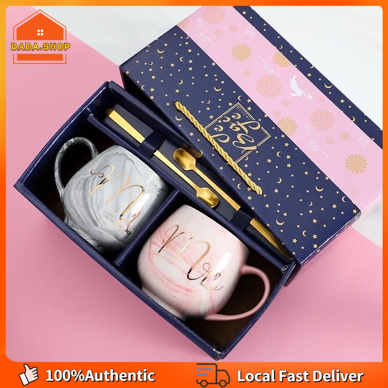 Couple’s Mr & Mrs Mugs Set With Gift Box Couple Cups Gift Wholesale