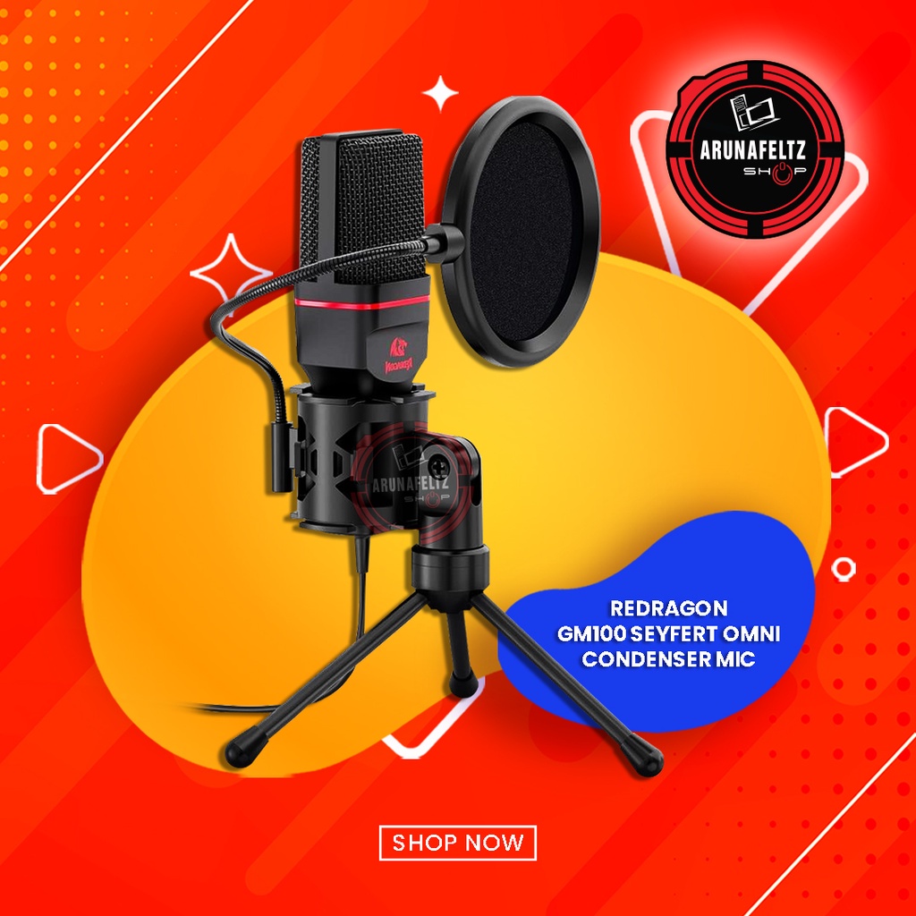 REDRAGON GM100 SEYFERT OMNI CONDENSER MICROPHONE | Shopee Philippines