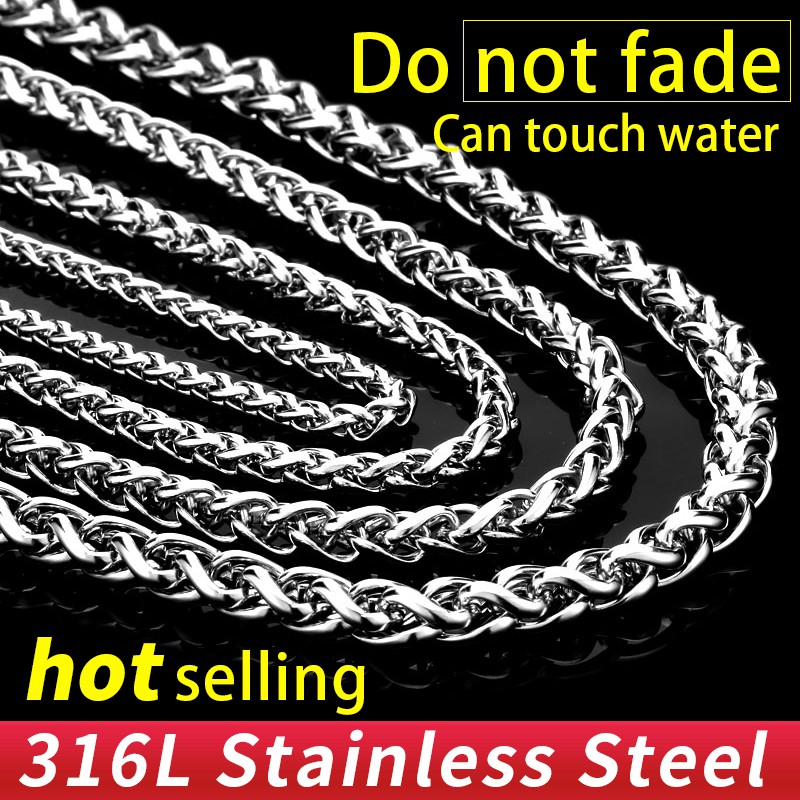 316L Stainless Steel Men's Wallet Chain - Biker Rocker Punk Style, Silver, 20 Inch - View #12