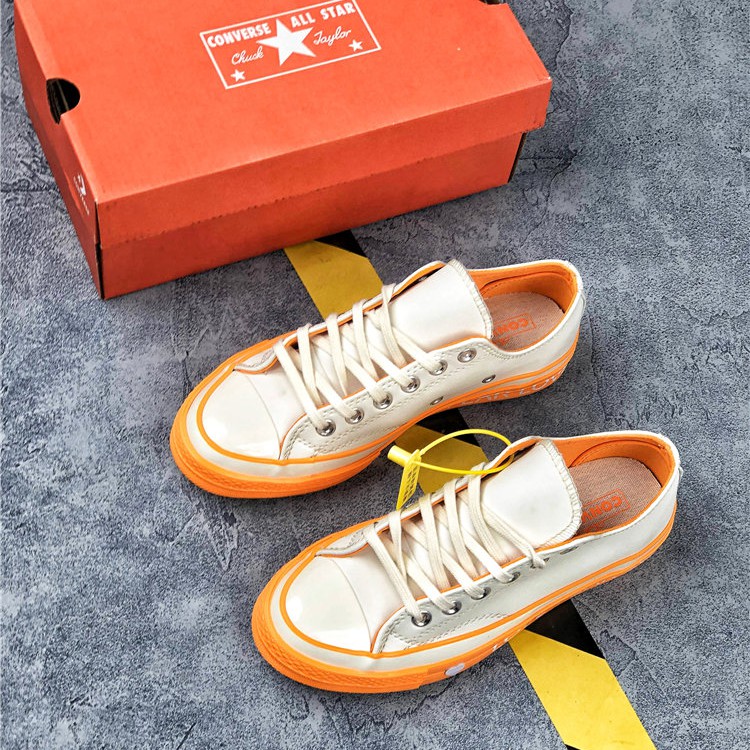 White and orange on sale converse