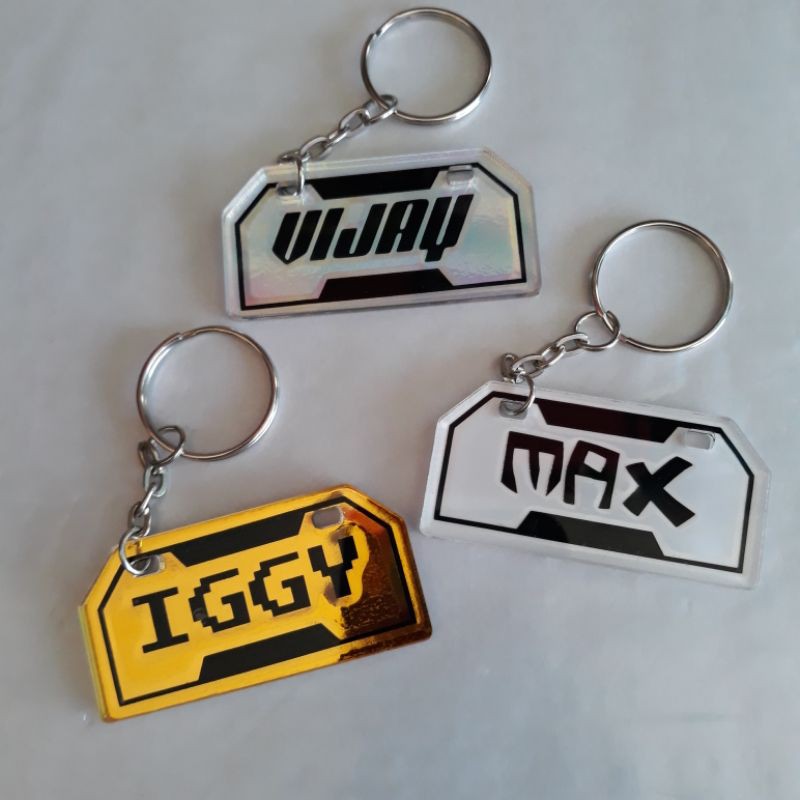 PERSONALIZED ACRYLIC MINI PLATE KEYCHAIN in 6 designs Shopee Philippines