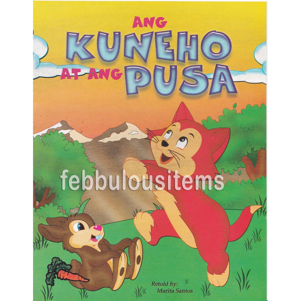 Story Book Coloring Book Tagalogenglish Ang Kuneho At Ang Pusa Shopee Philippines 8604