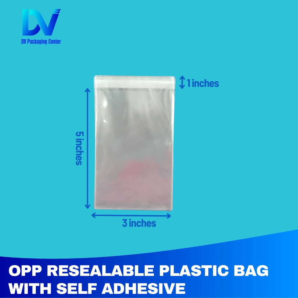 OPP RESEALABLE PLASTIC BAG WITH SELF ADHESIVE (1 PACK X 100PCS) Shopee Philippines