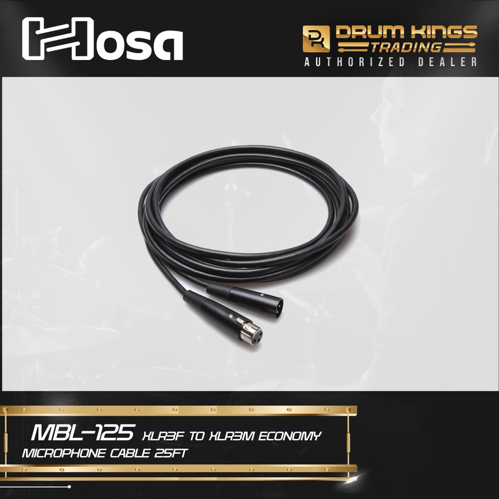 Hosa Technology MBL-125 XLR3F to XLR3M Economy Microphone Cable ...