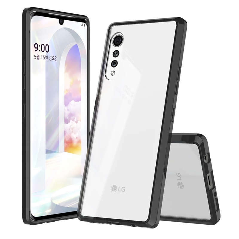 LG Velvet 5G / G9 ThinQ / V60 ThinQ Transparent Back Cover Armor Airbag ...