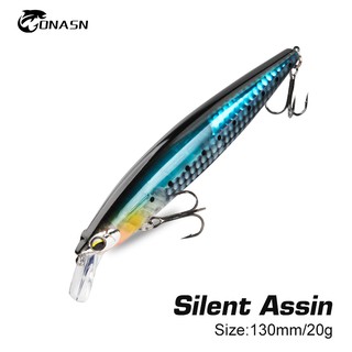 ONASN 130mm 20g Floating Sea Bass Fishing Lures Baits Minnow Lures with  Flash Blade Hard lure Good Action Wobblers Tackle Pike