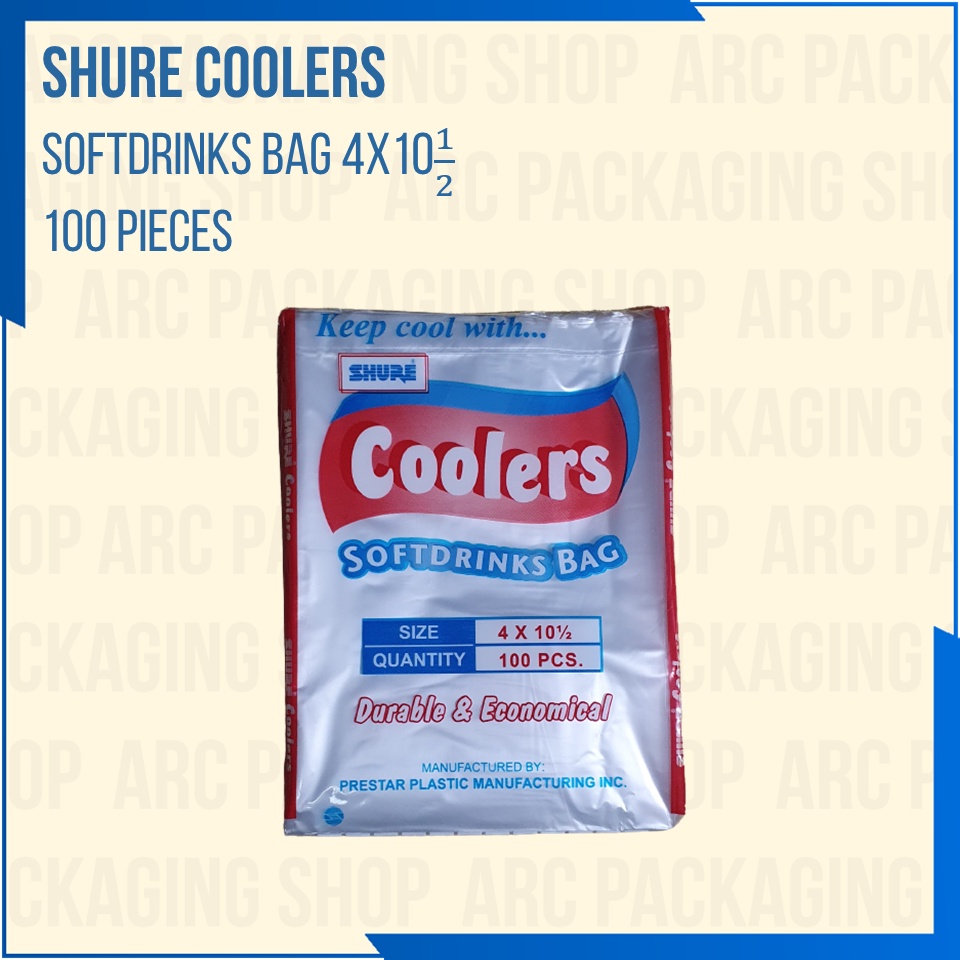 Shure Coolers Softdrinks Bag 4 Inches x 10.5 Inches - 1 Pack (100 ...