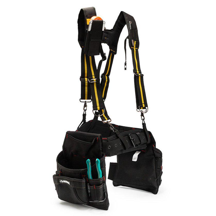 Heavy Duty Work Tool Belt Braces H-type Tool Suspenders Black ...