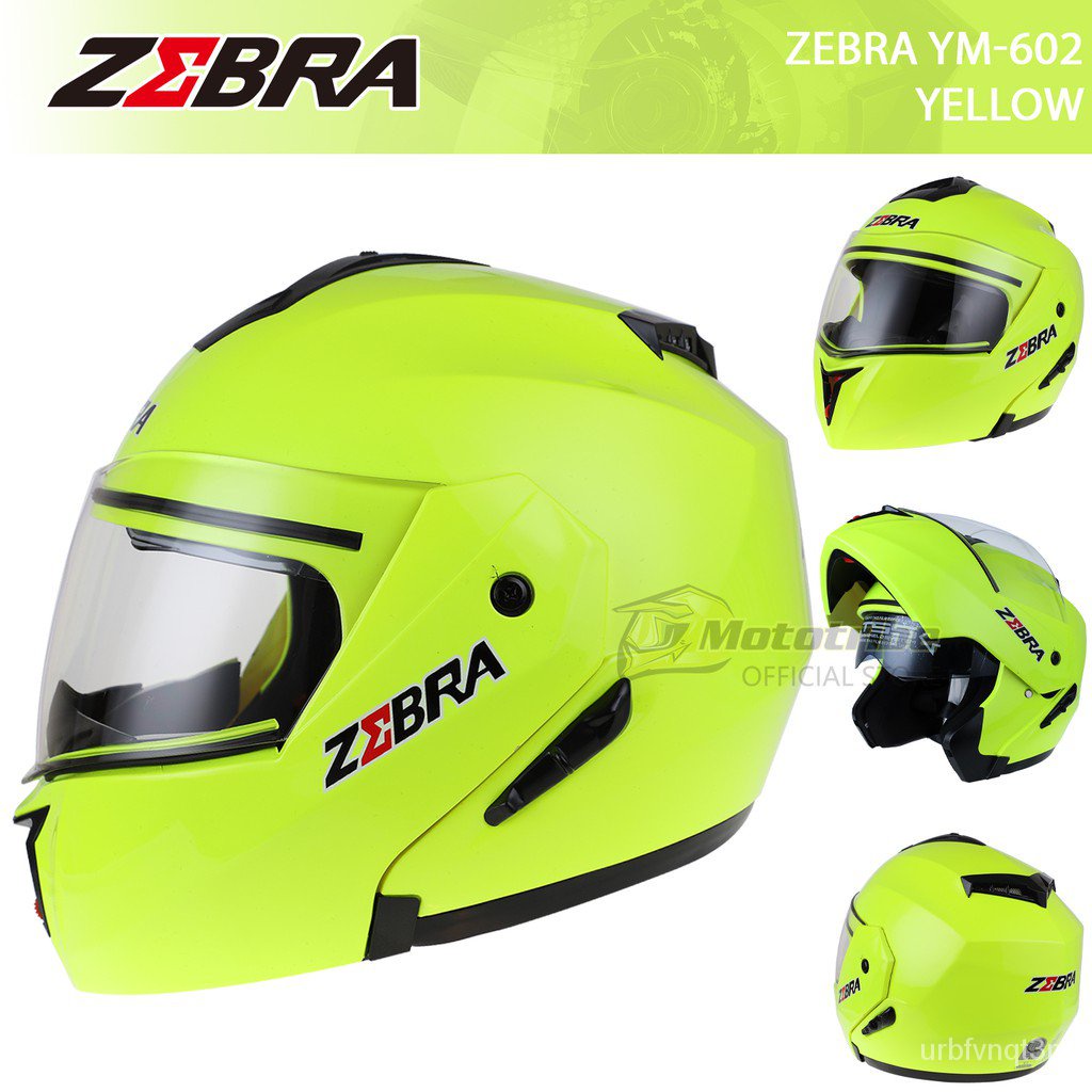 【Motorcycle helmet】Zebra YM602 Full face Modular Dual Visor Flip Up