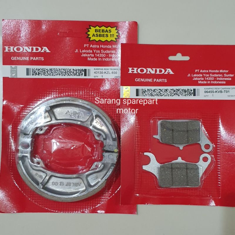 Vario Beat Fi Kzl Kvb Brake Pads Dispad Package Shopee Philippines