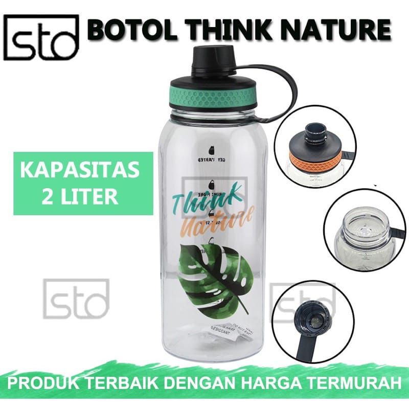 Jumbo Drink Bottle 2 Liters THINK NATURE / Water Bottle 2 Liters / NATURE JUMBO Bottle Shopee