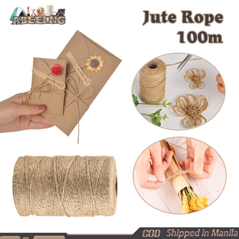Jute Rope Natural Vintage Jute String Twine For DIY Art Crafts Gift ...