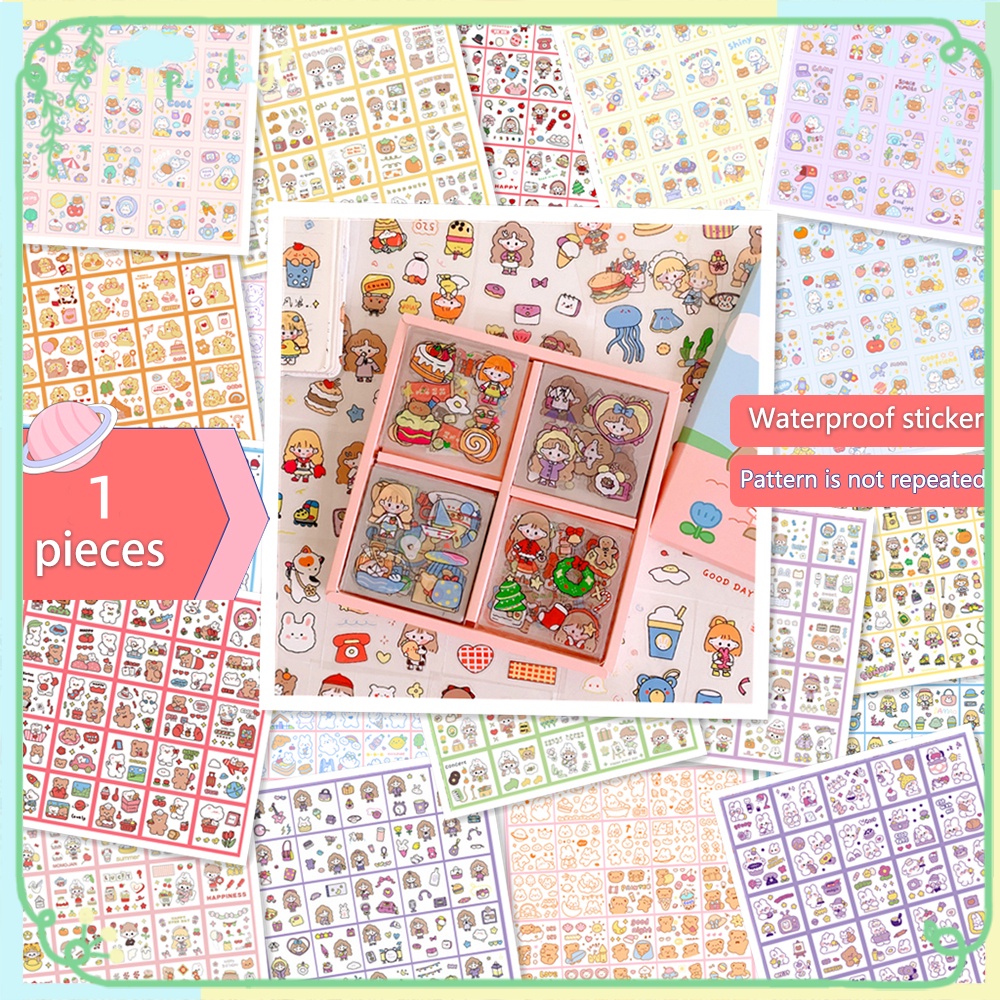 YCALLEY 1pcs Random Sticker Waterproof Super Cute Cartoon Individual ...