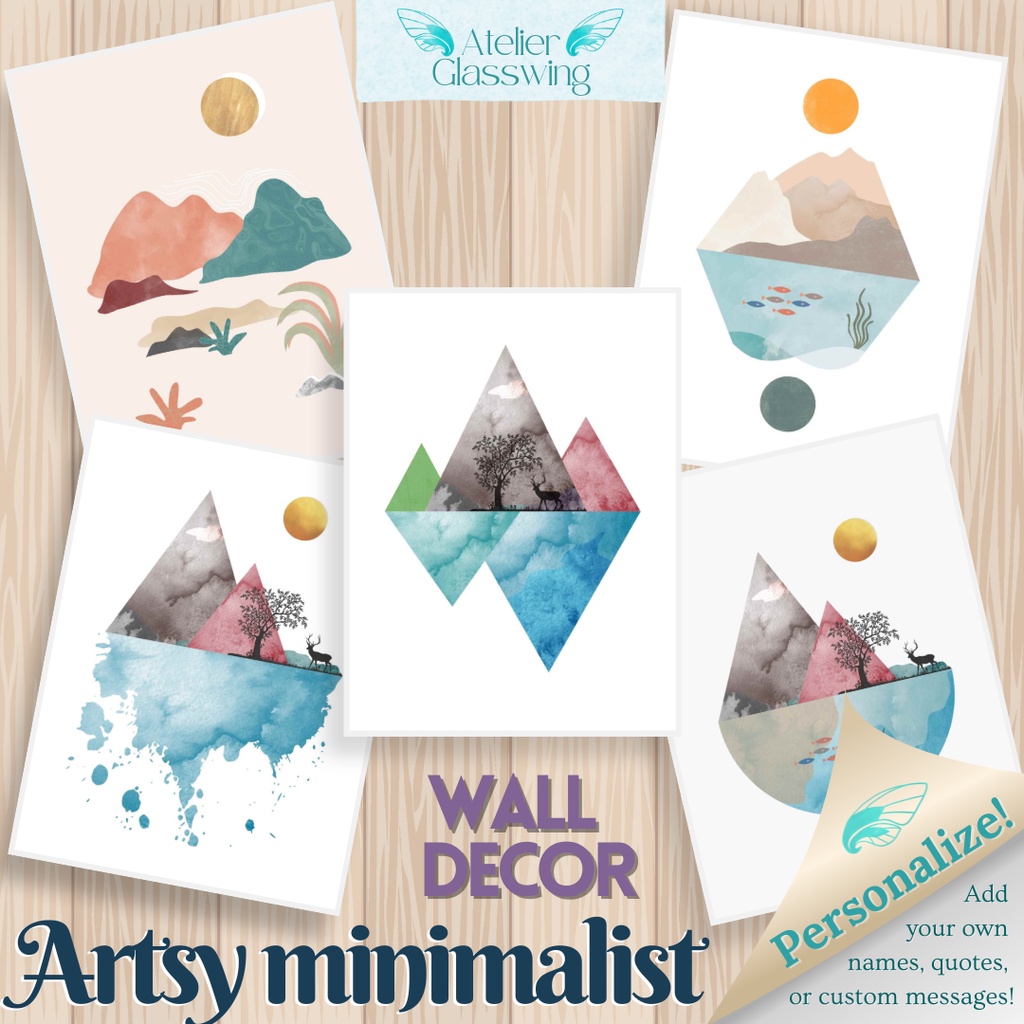 Picture of Artsy Minimalist Rustic Nordic Wall decor (Laminated A4 Poster) home ...