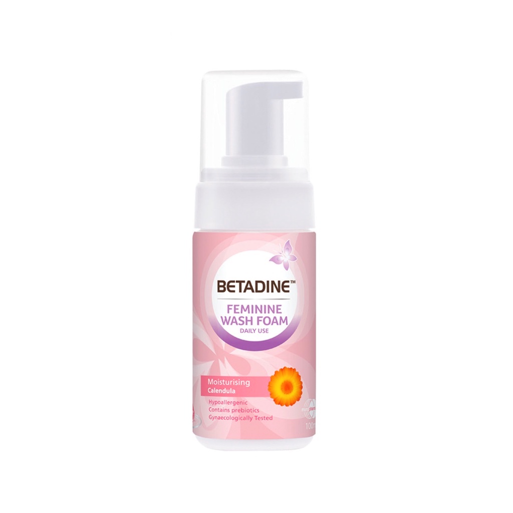 Betadine® Feminine Wash Foam Moisturizing Calendula 100mL Shopee