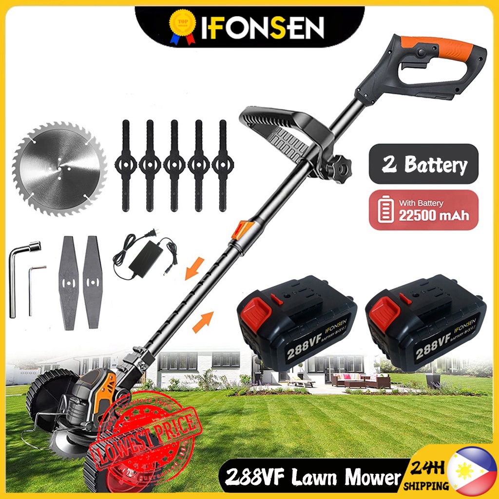 IFONSEN 588VF Grass Cutter Cordless Electric Lawn Mower Trimmer