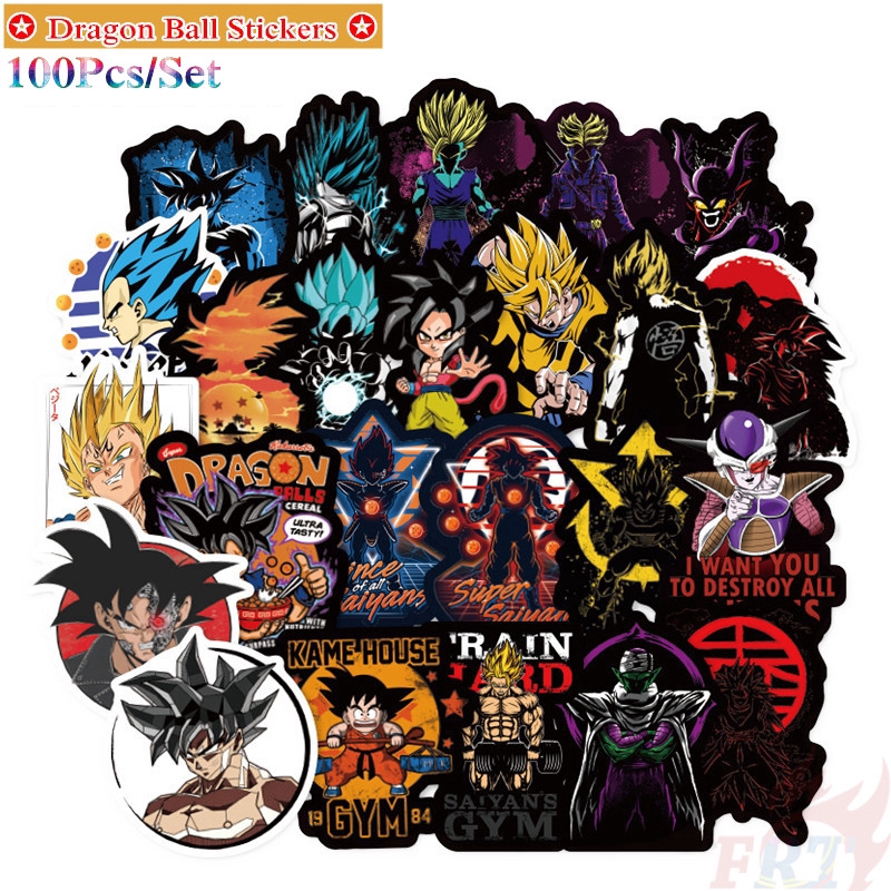100Pcs/Set Dragon Ball Series B Stickers Anime DIY Fashion Luggage ...