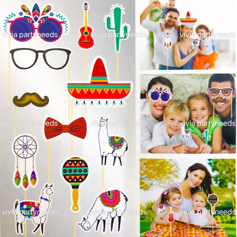 12pcs/set Alpaca Llama Camera Props Party Mask Photo Booth | Shopee ...
