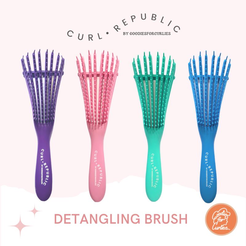 Com05 Curly Hair Detangler Reduce Frizz And Massage Scalp Brushes