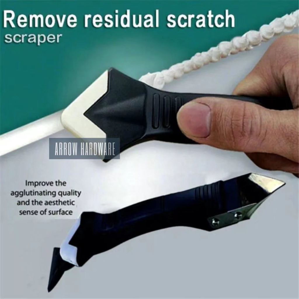 3 In 1 (4x) Silicone Remover Caulk Finisher Sealant Smooth Scraper