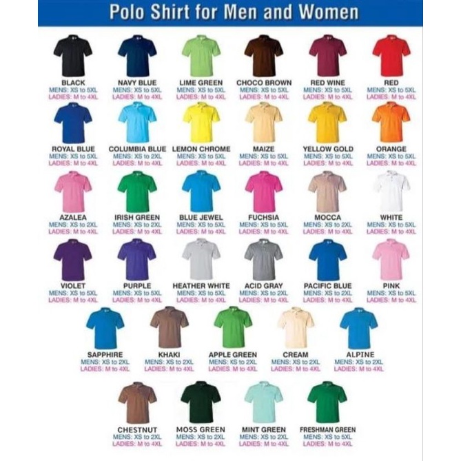 Blue Corner Polo Shirt Plain Color | Shopee Philippines