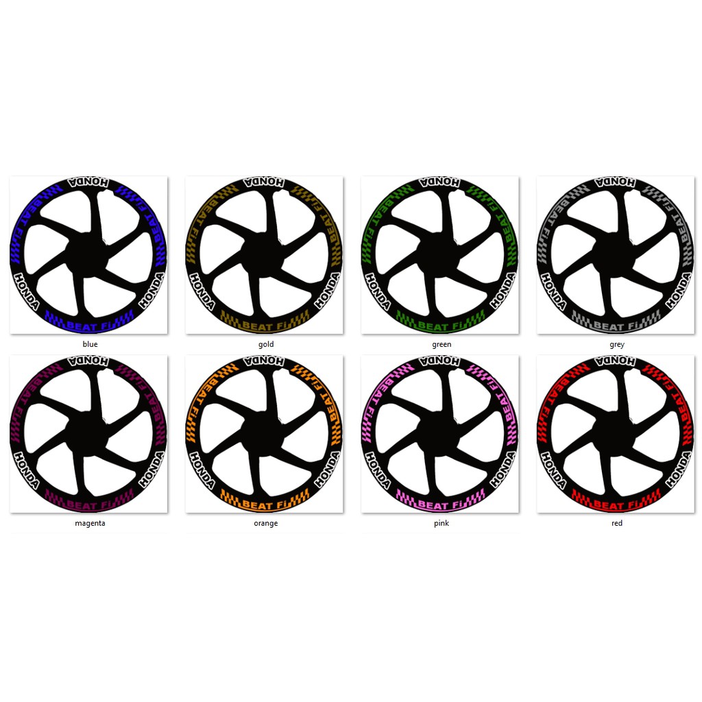 MAGS STICKERS FOR HONDA BEAT FI RACING EDITION GOOD FOR 2 WHEELS FRONT ...