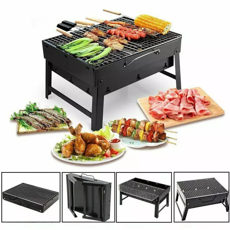 Foldable Bbq Grills Patio Barbecue Charcoal Grill Stove Stainless Steel