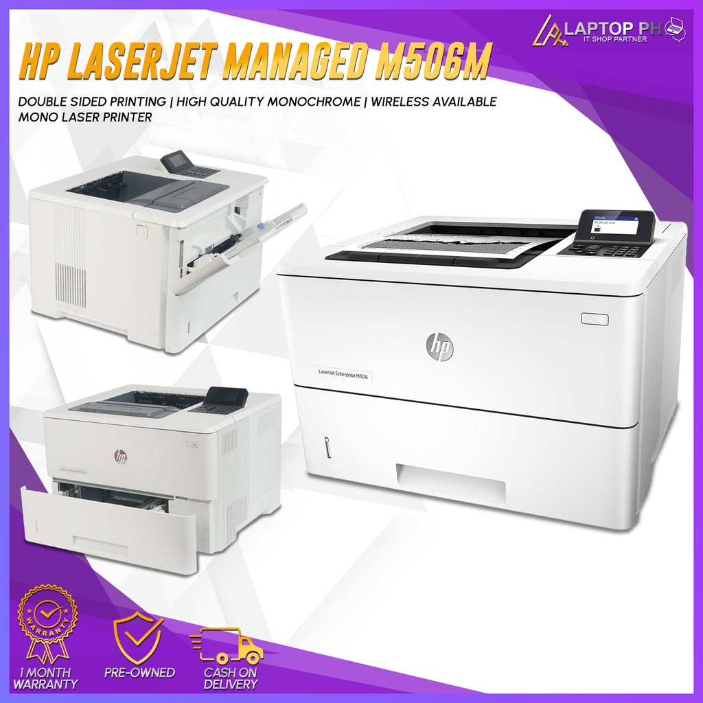 HP Laserjet M506M Printer Double Sided printing Wireless Mono Laser