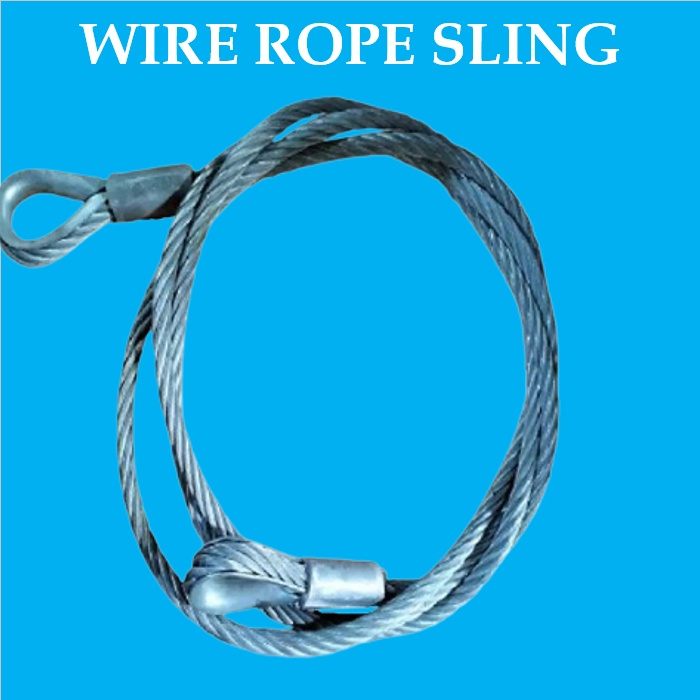 14mm 16mm 2m Flat braided steel wire rope lifting sling Cargo Lifting ...