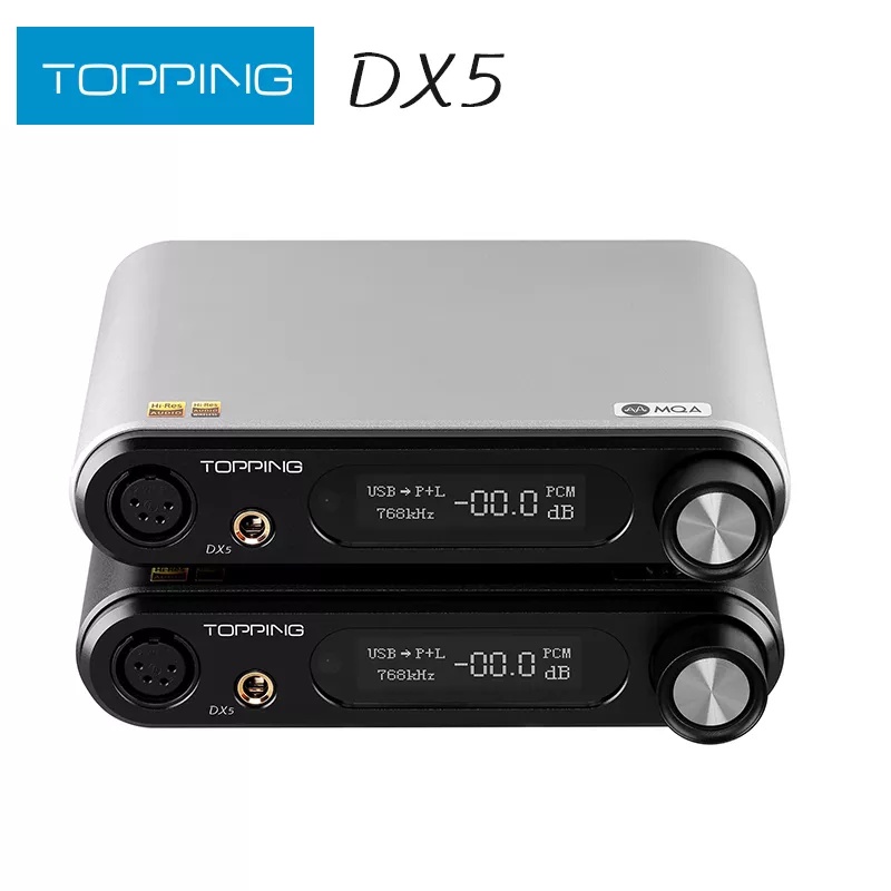 Fanmusic Topping G5 Headphone Amplifier Portable ES9068AS DAC&Amp LDAC Hi-res Audio Support Up To DSD512 768kHz (Black