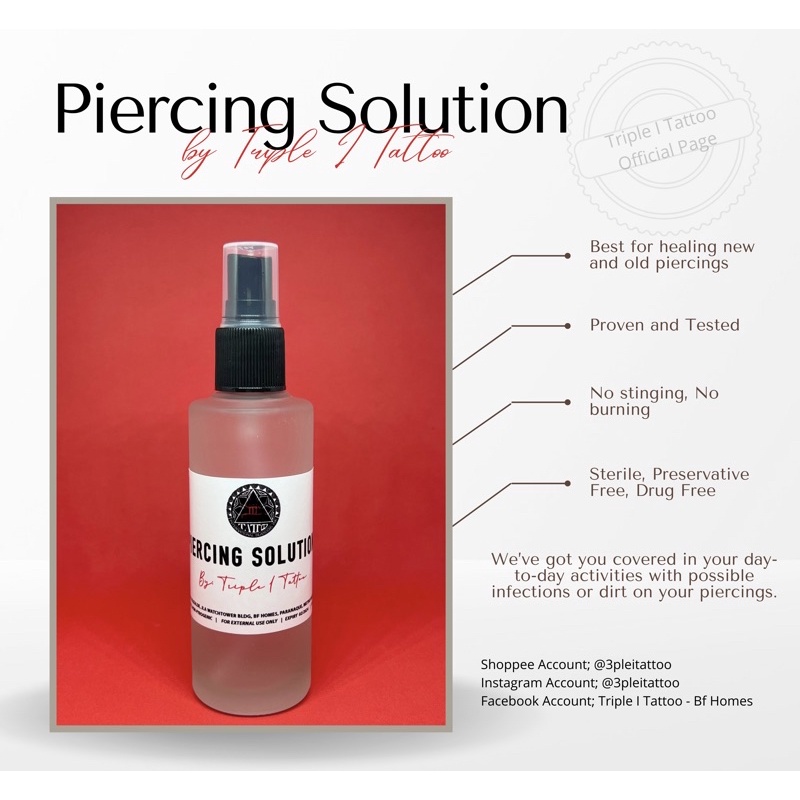Piercing Solution Piercing Aftercare 60 mL Shopee Philippines