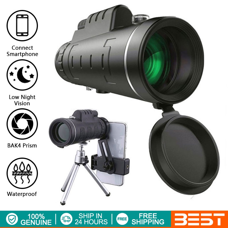 Monocular Telescope 40x60 HD Night Vision Monoculars Long Range Super Zoom Telescopes Shopee
