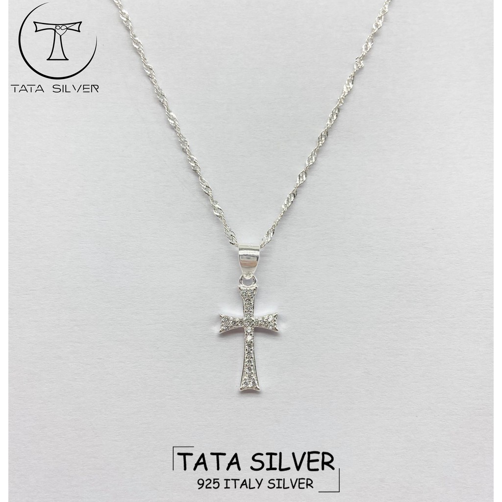 925 italy cross necklace clearance