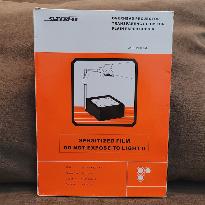 Acetate Superfax Overhead Projector Transparency Film Sensitized A4 Size  100 Pcs.