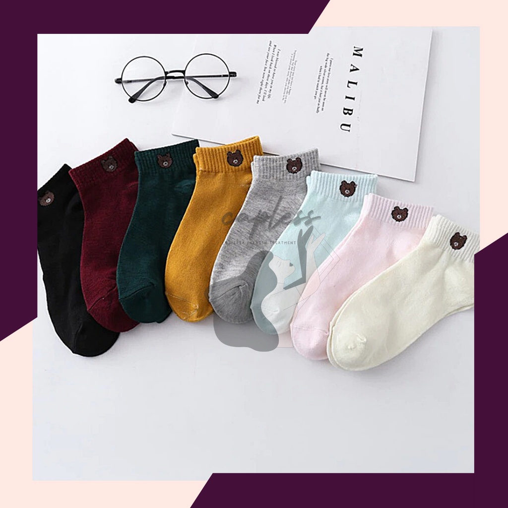 LQX 10 pairs of 10 color bagged bear socks | Shopee Philippines