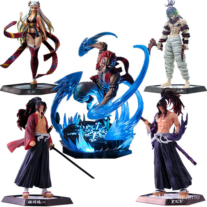 26cm Demon Slayer Akaza Anime Figure Kokushibou Action Figure Kimetsu ...